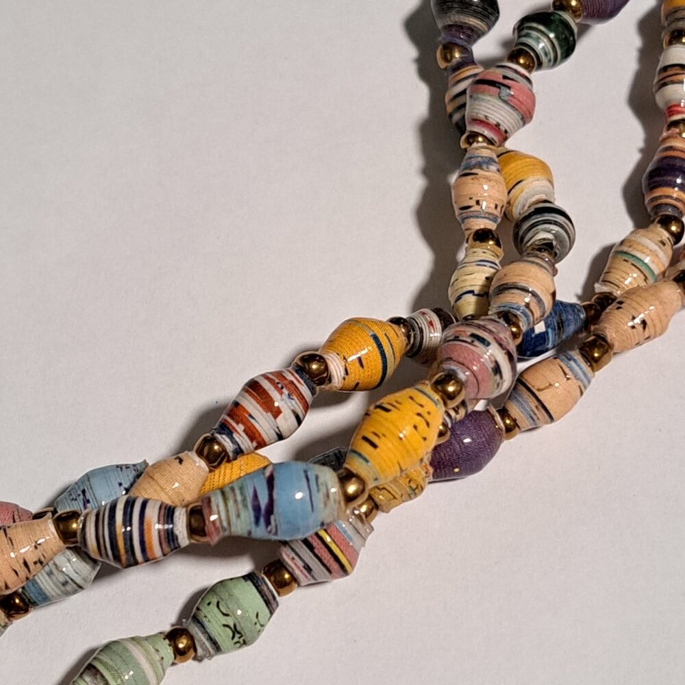Teng Yue paper bead multi strand necklace - Picture 8 of 9
